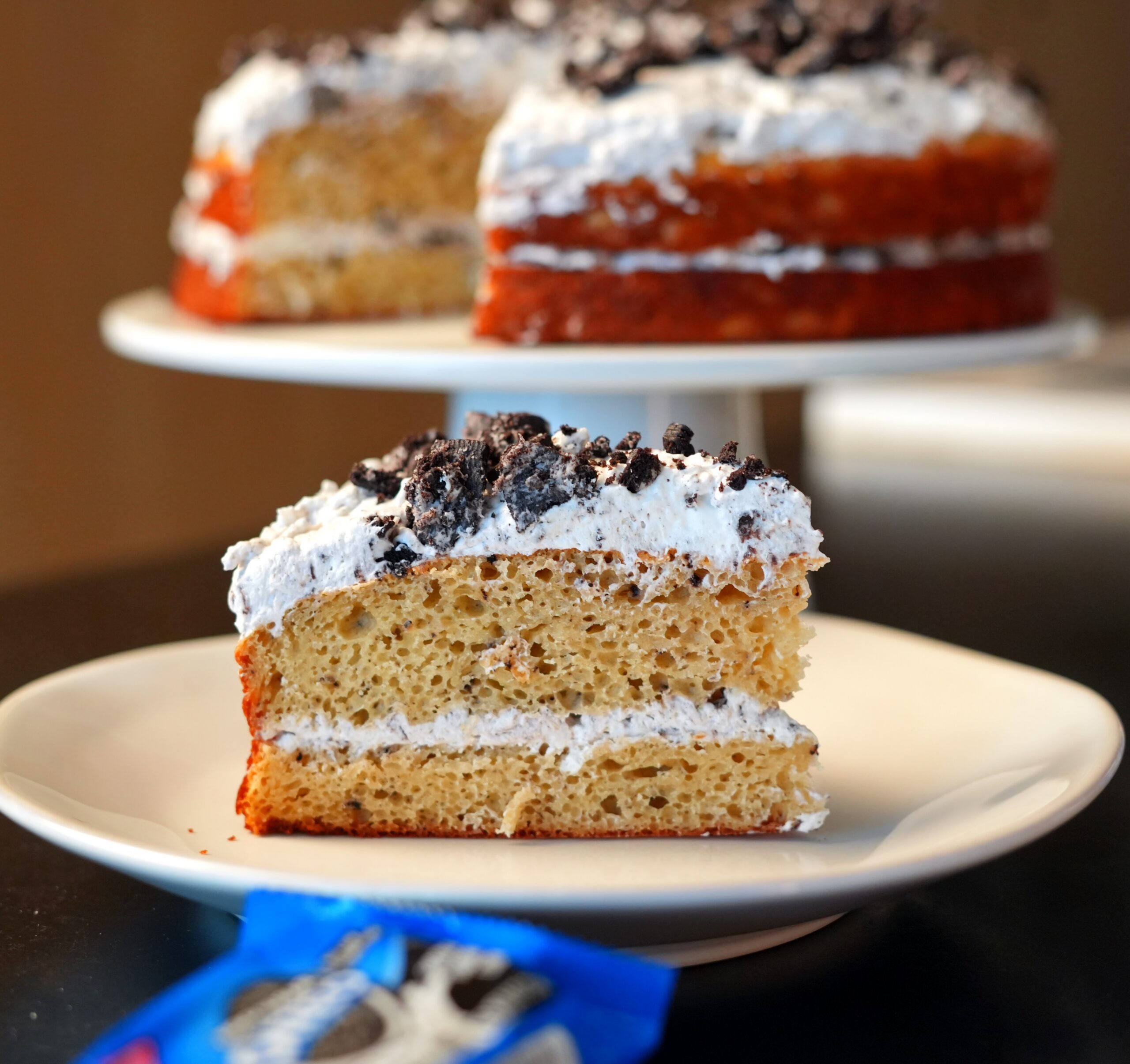 Oreo Protein Cake Slice