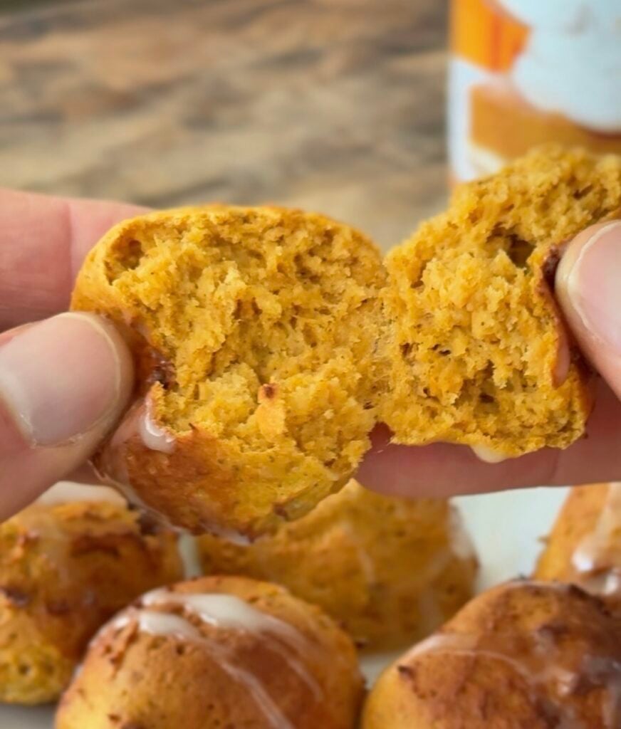 protein air fryer donut hole pumpkin split