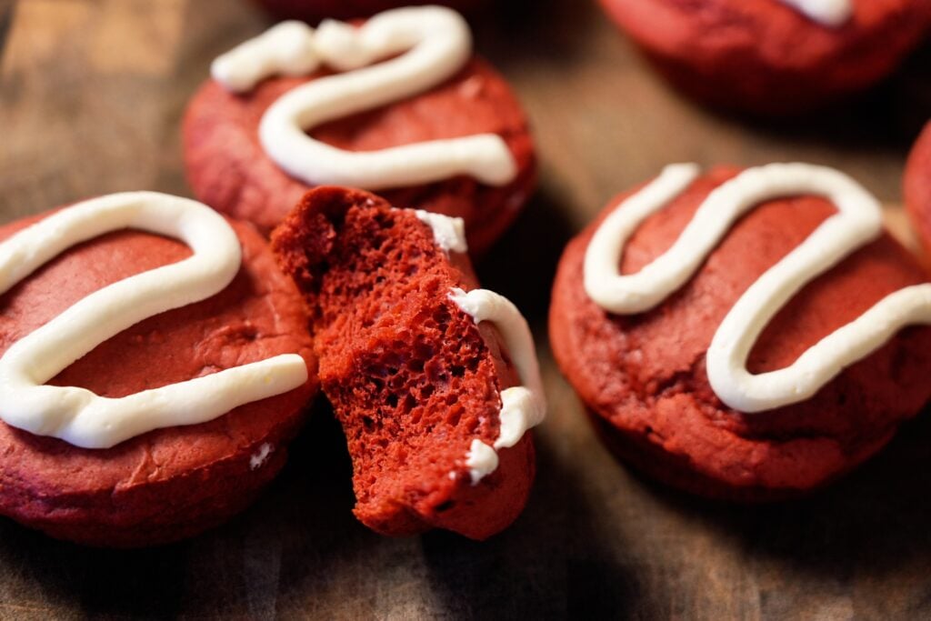 Red Velvet Protein Muffins with Cream Cheese Frosting