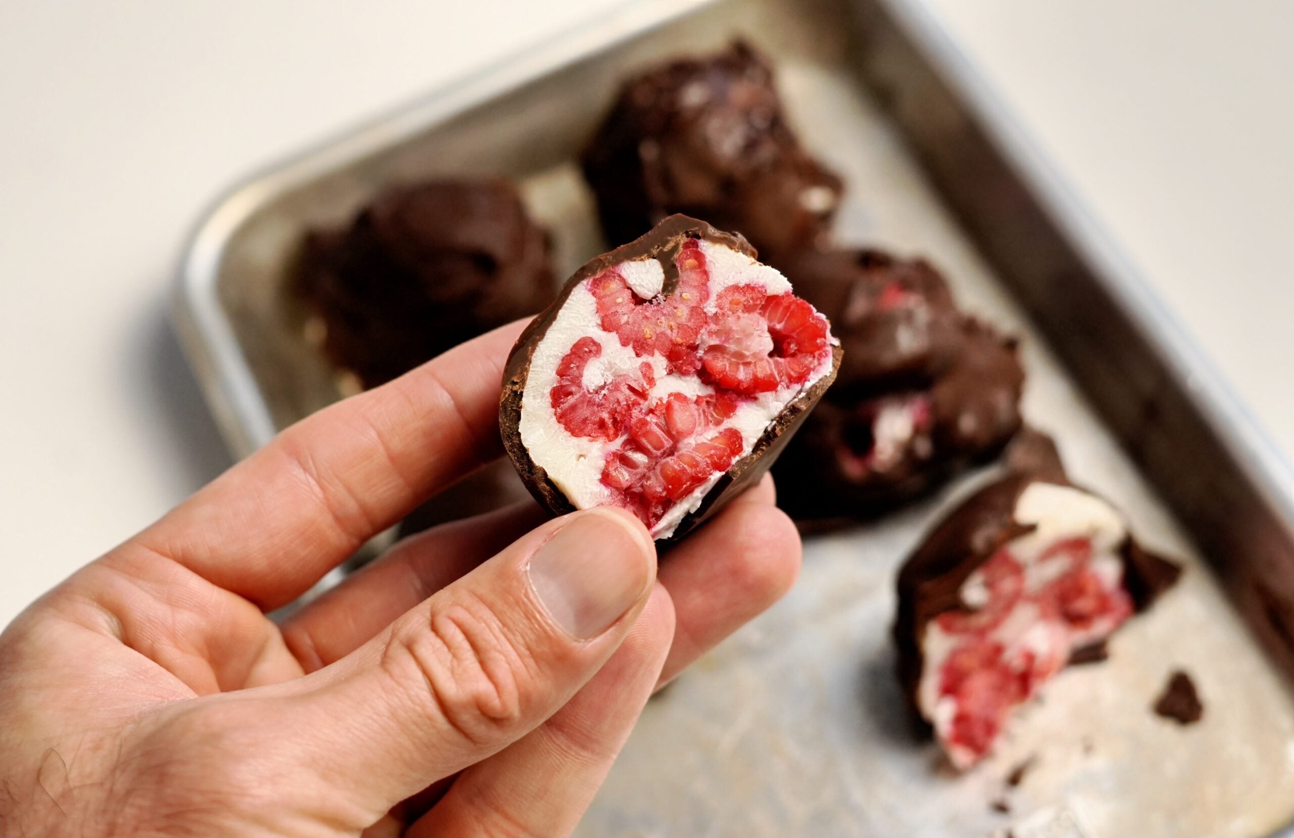 sliced frozen yogurt bites