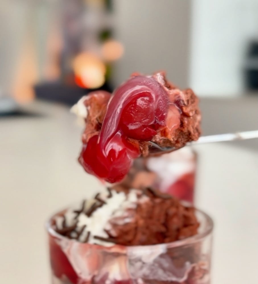 spoonful of fluffy yogurt