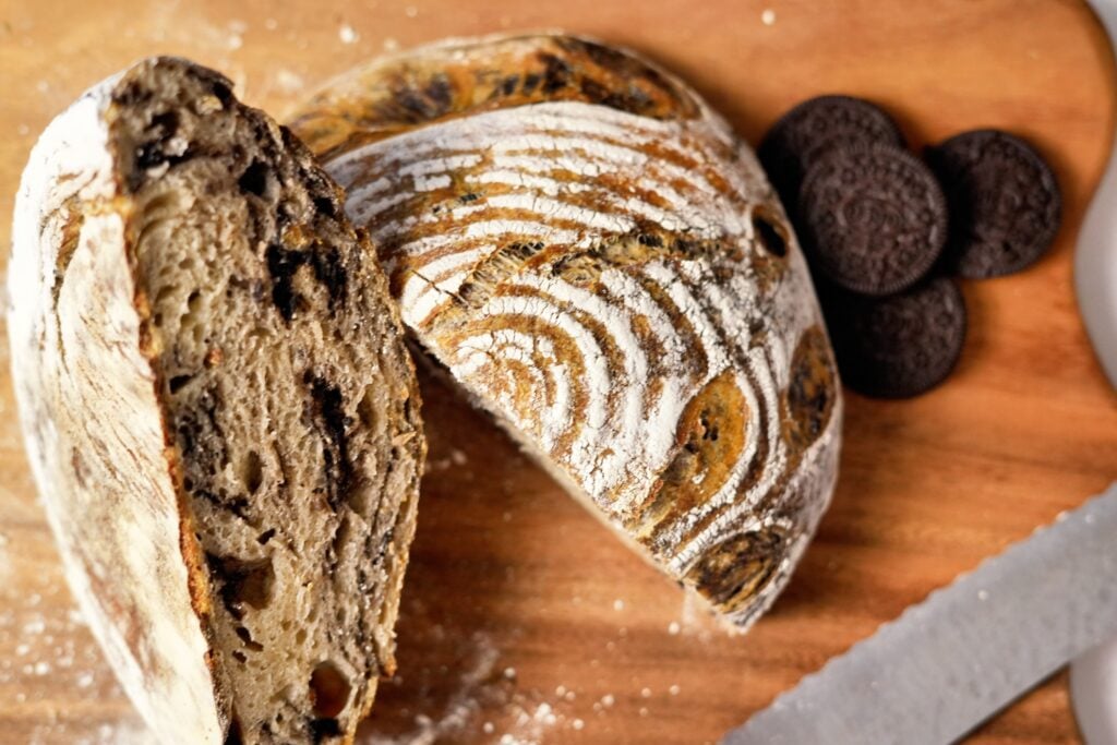 zero sugar oreo sourdough overhead