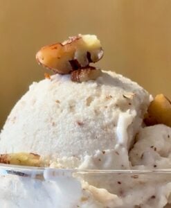 butter pecan high protein ninja creami extreme close up