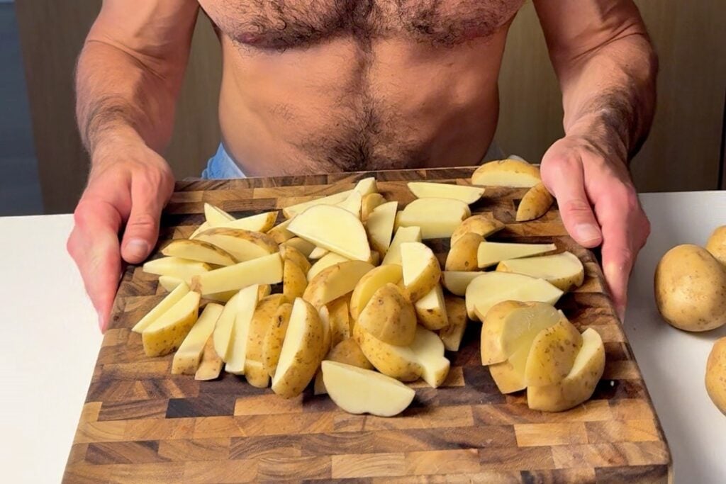 chopped potatoes