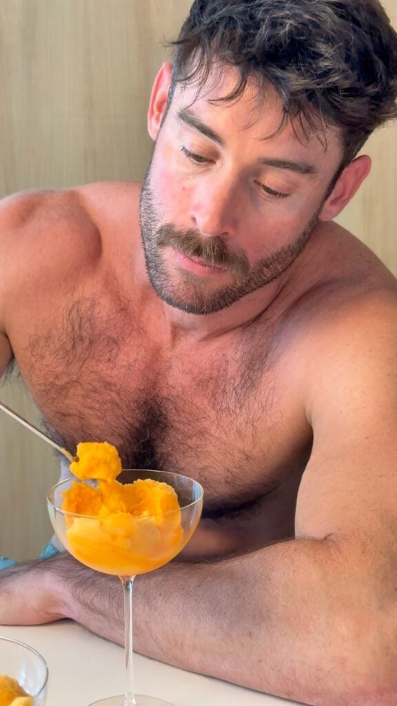Jacob Eating carrot and Orange Sorbet