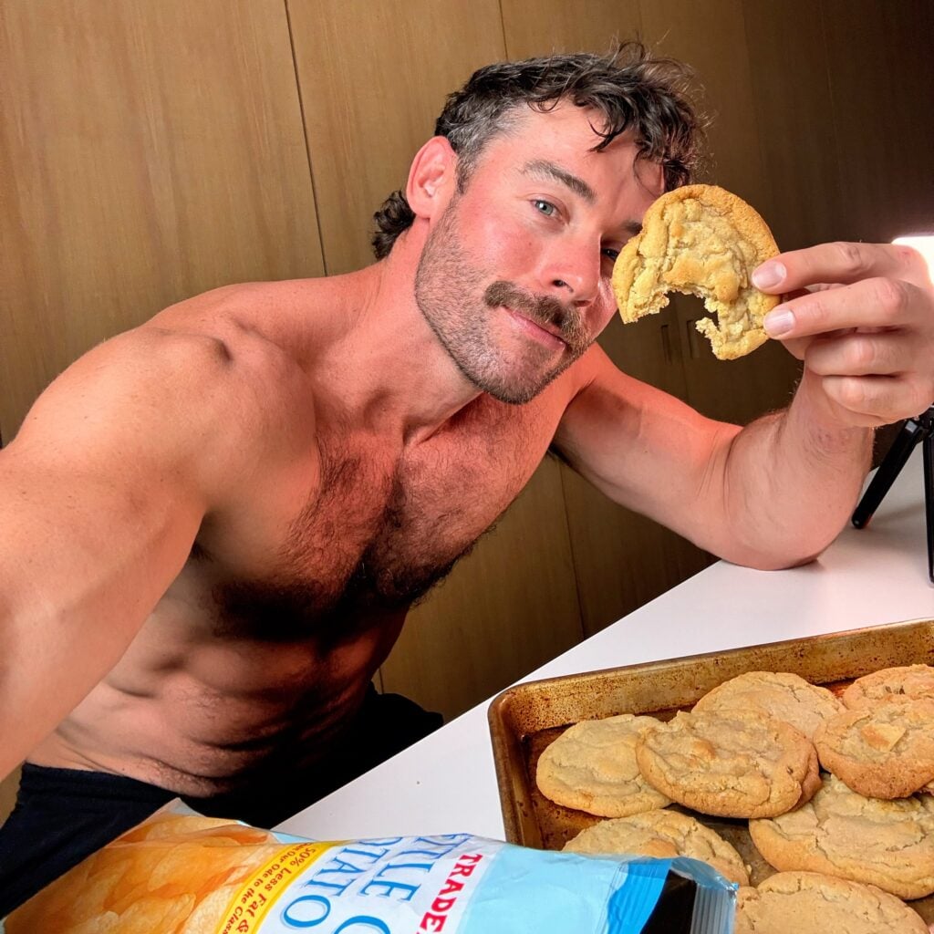 Jacob holding a cookie