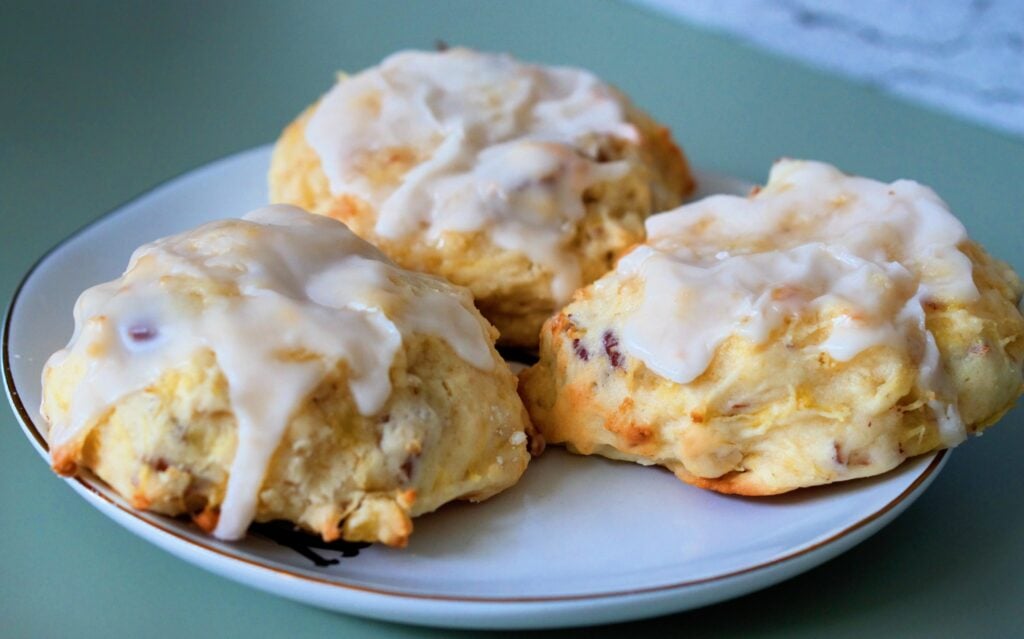 Pineapple Drop Cookies on Plate