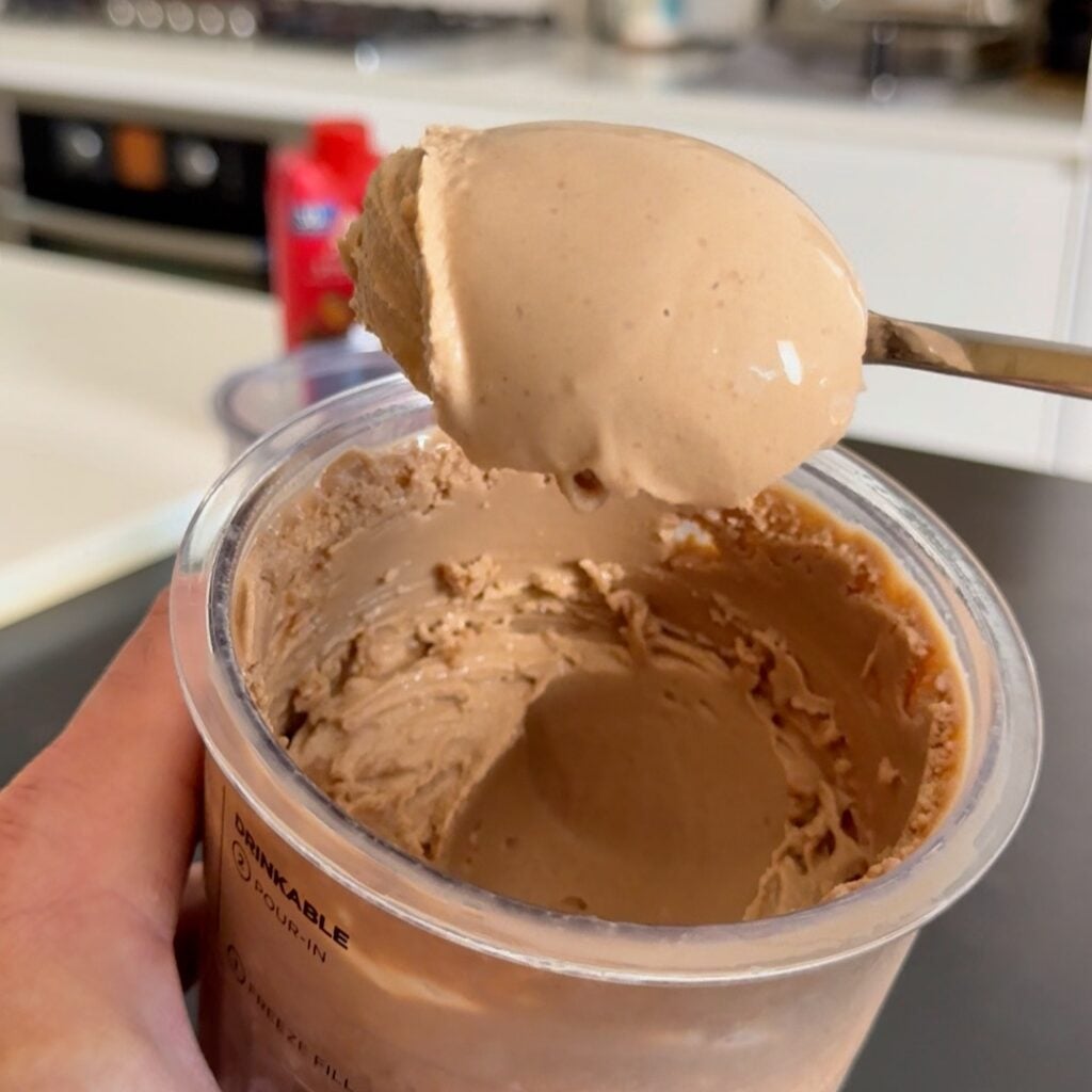 peanut butter chocolate ninja creami spoonful