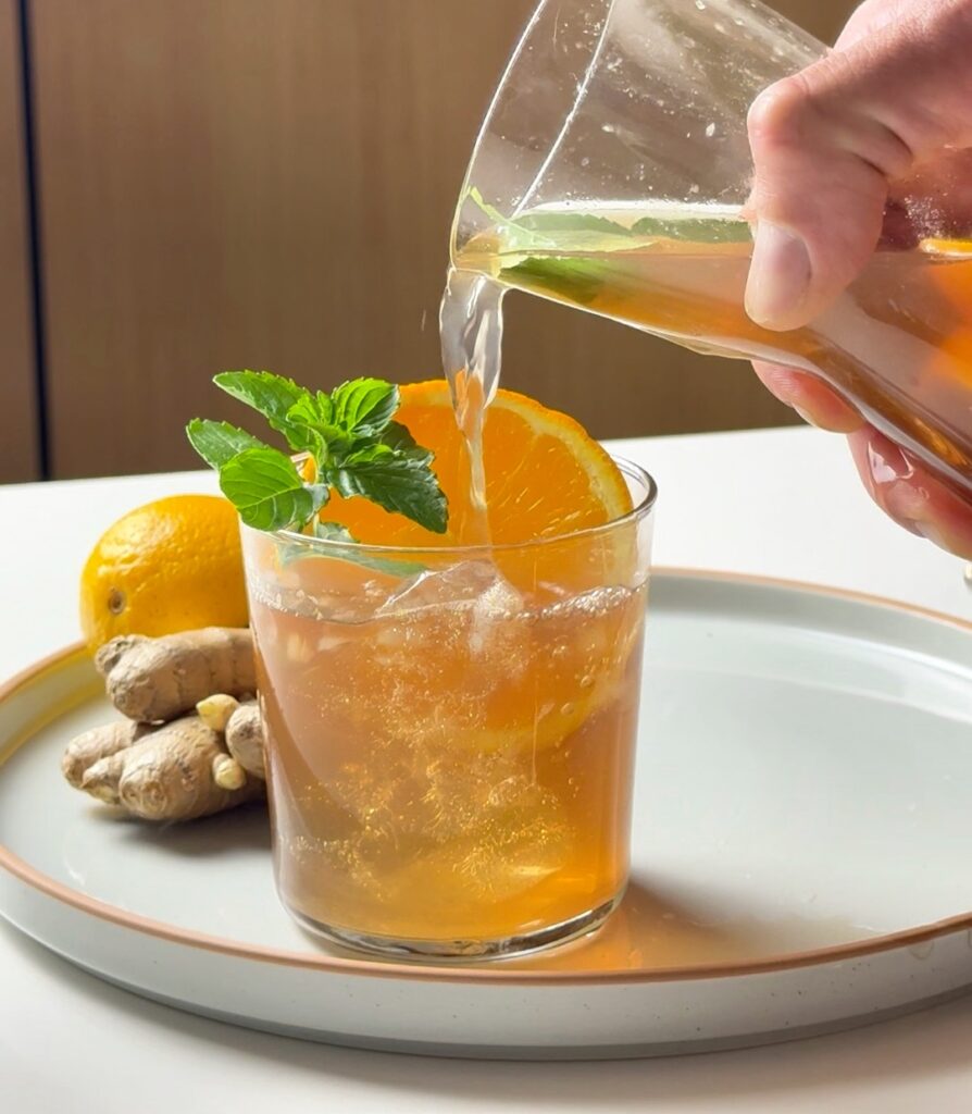 pouring weight loss citrus fruit tea