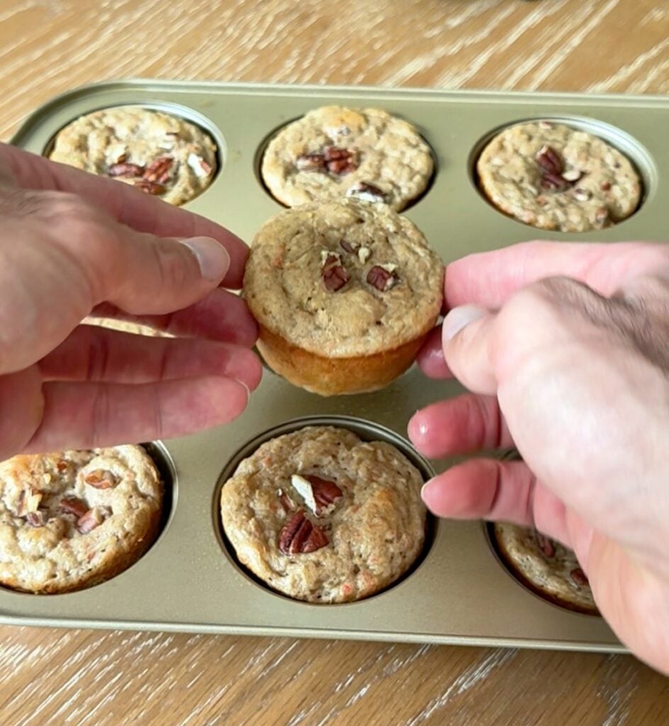 single carrot cake cupcake