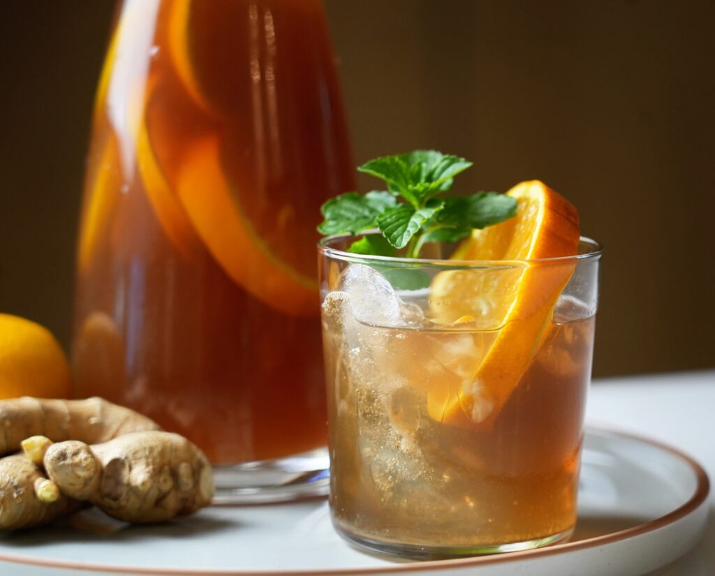 weight loss citrus fruit tea close up