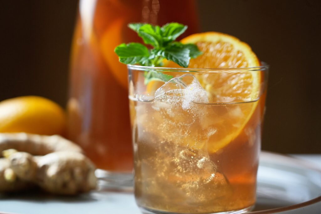 weight loss citrus fruit tea super close up