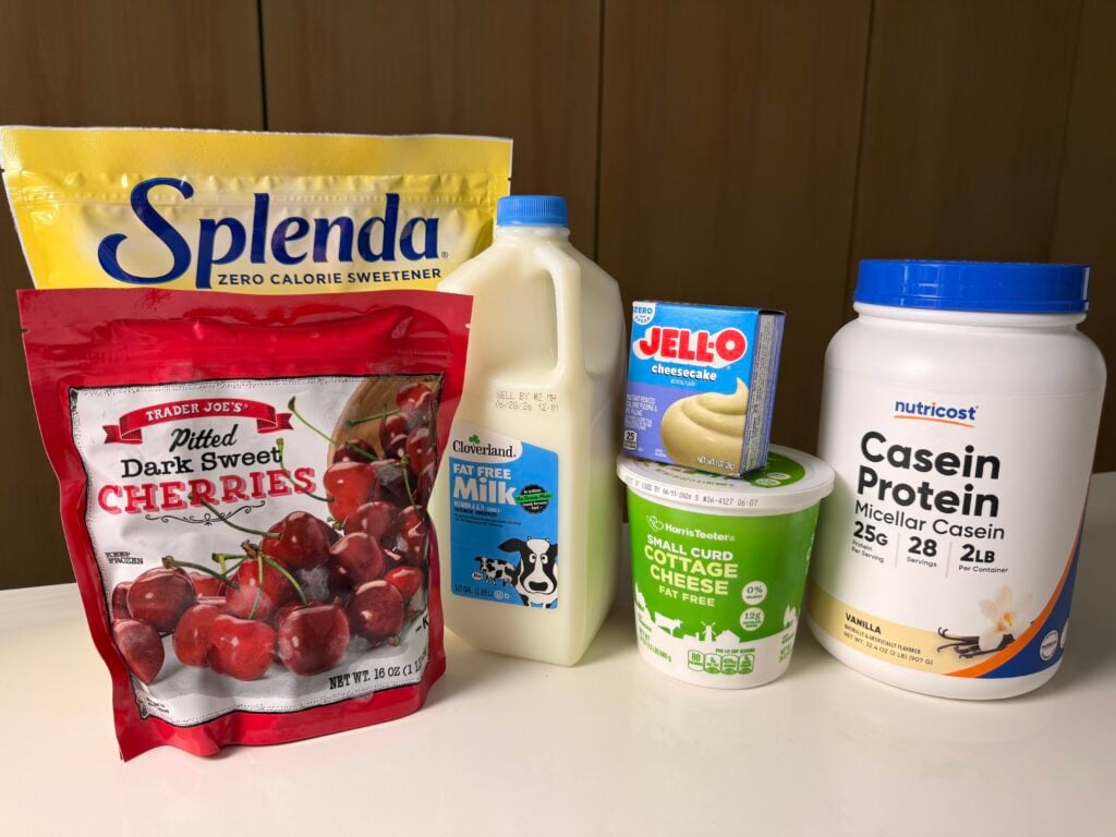 cherry cheesecake ninja creami high protein ingredients
