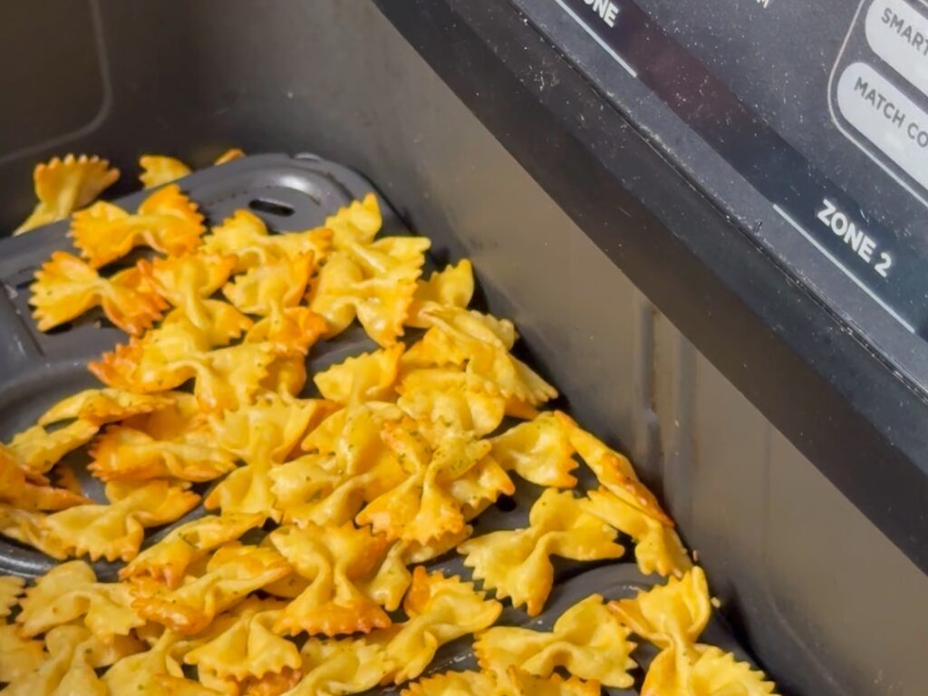 crispy crunchy air fried pasta