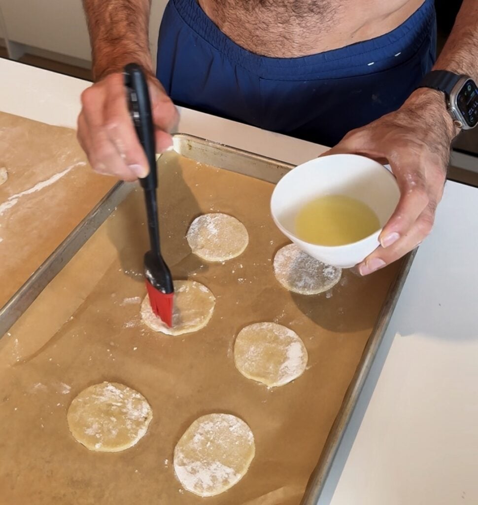 egg wash sand tarts