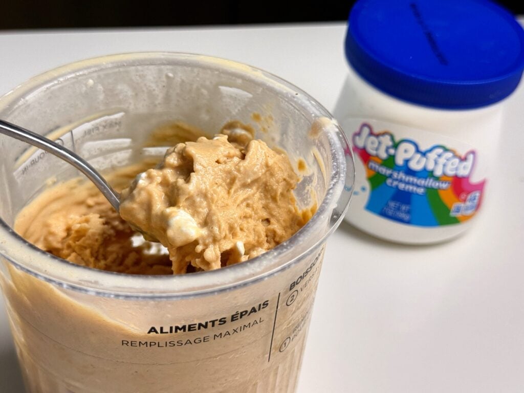 fluffernutter high protein ninja creami overhead