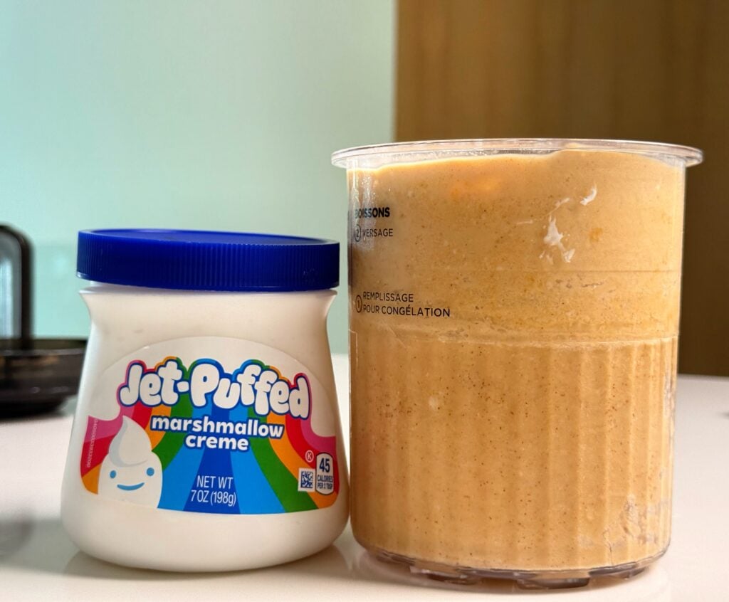 fluffernutter high protein ninja creami side by side