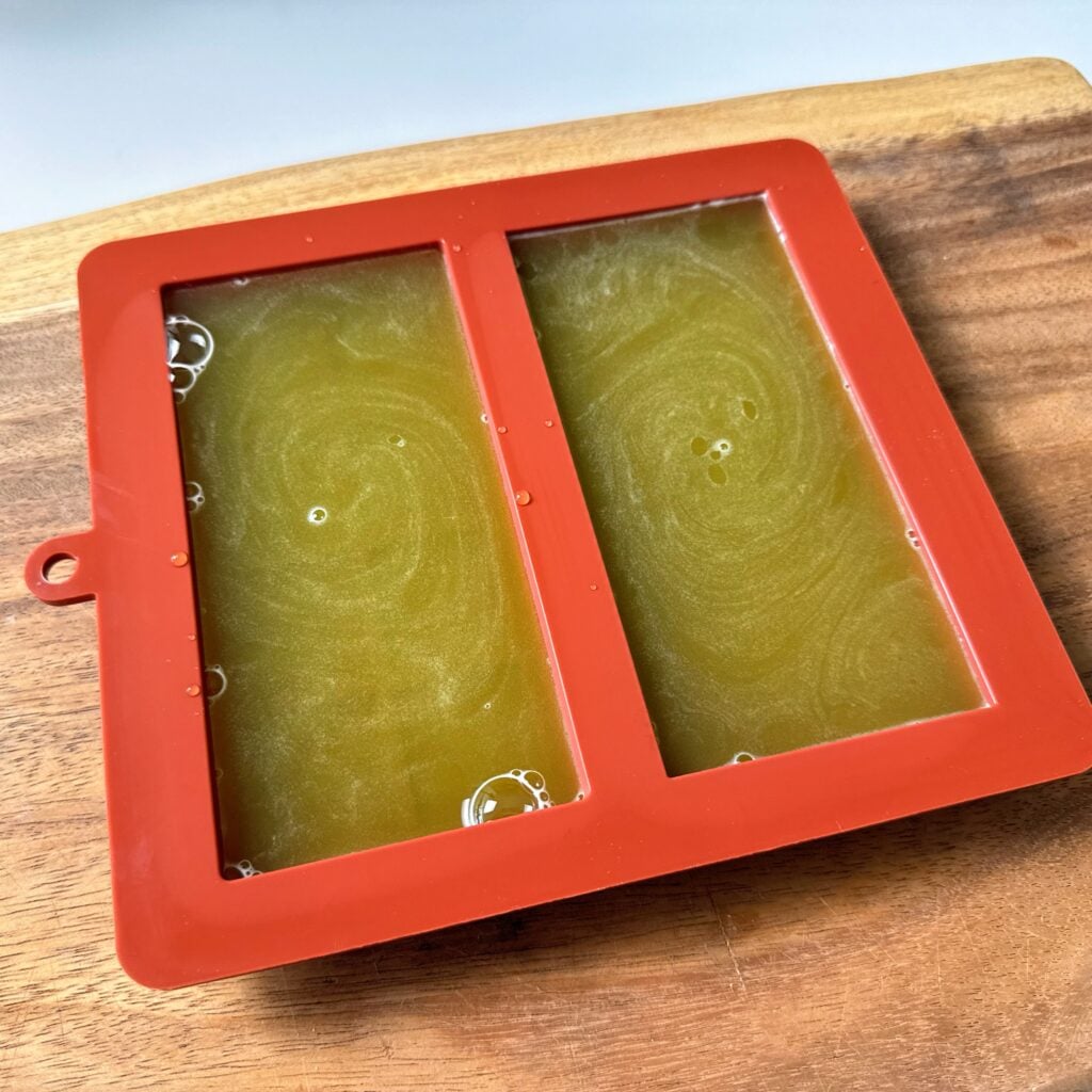 gummy protein bar in mold