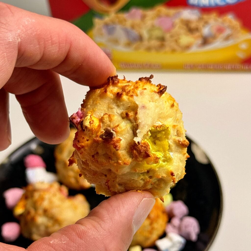 high protein donut holes in hand
