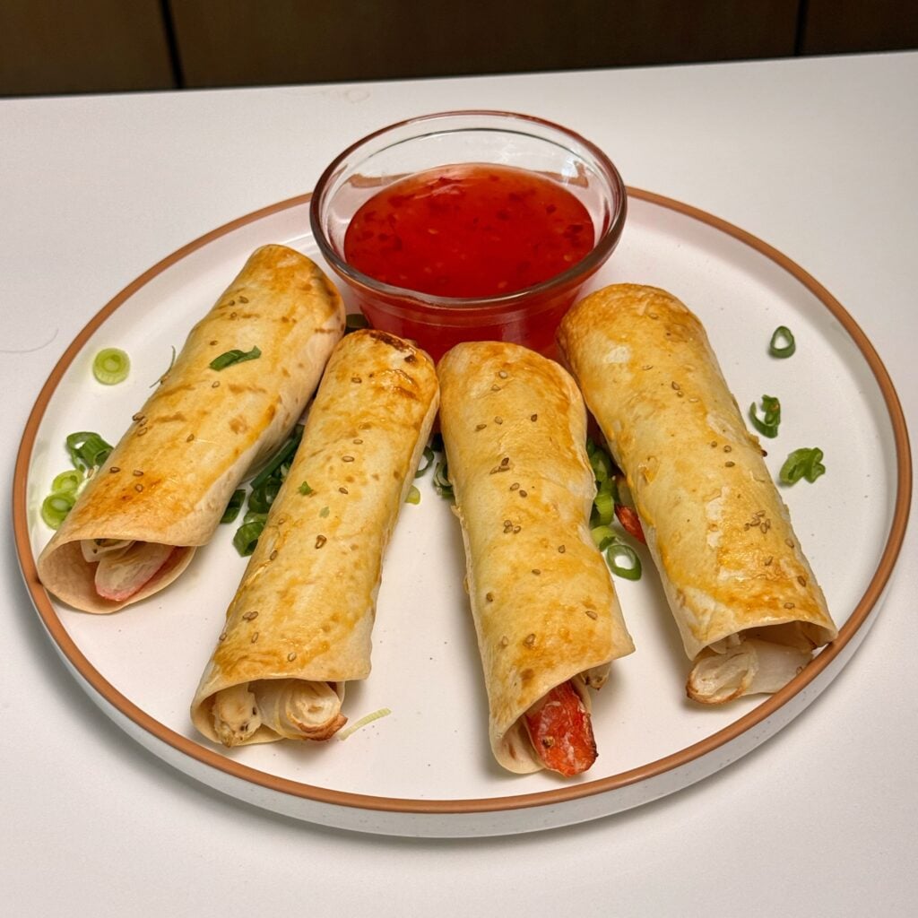 high protein low carb crab rangoons fanned