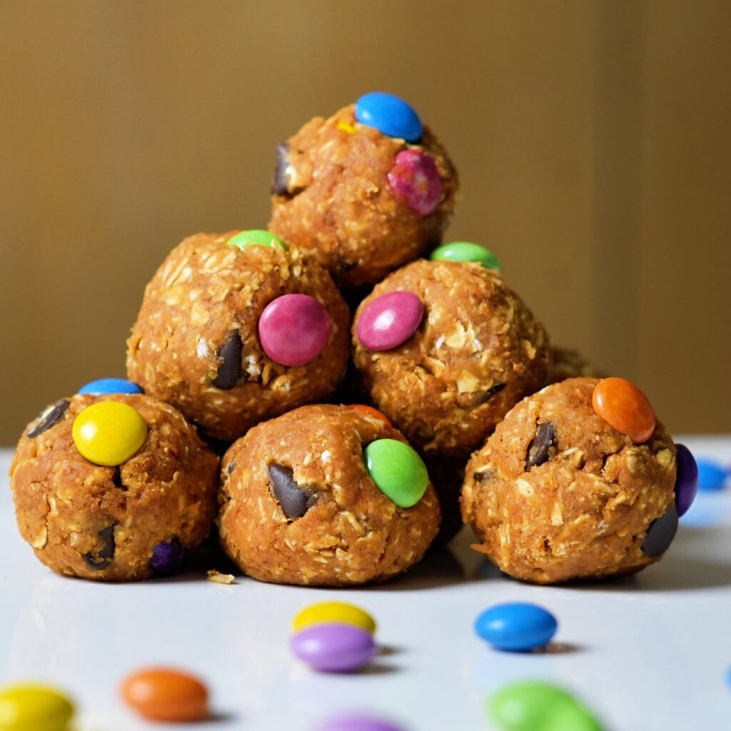 high protein monster cookie balls