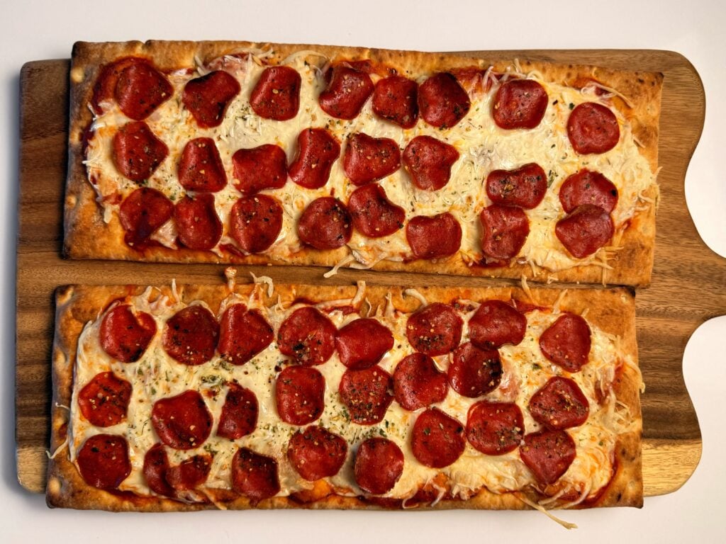 high protein pepperoni pizza