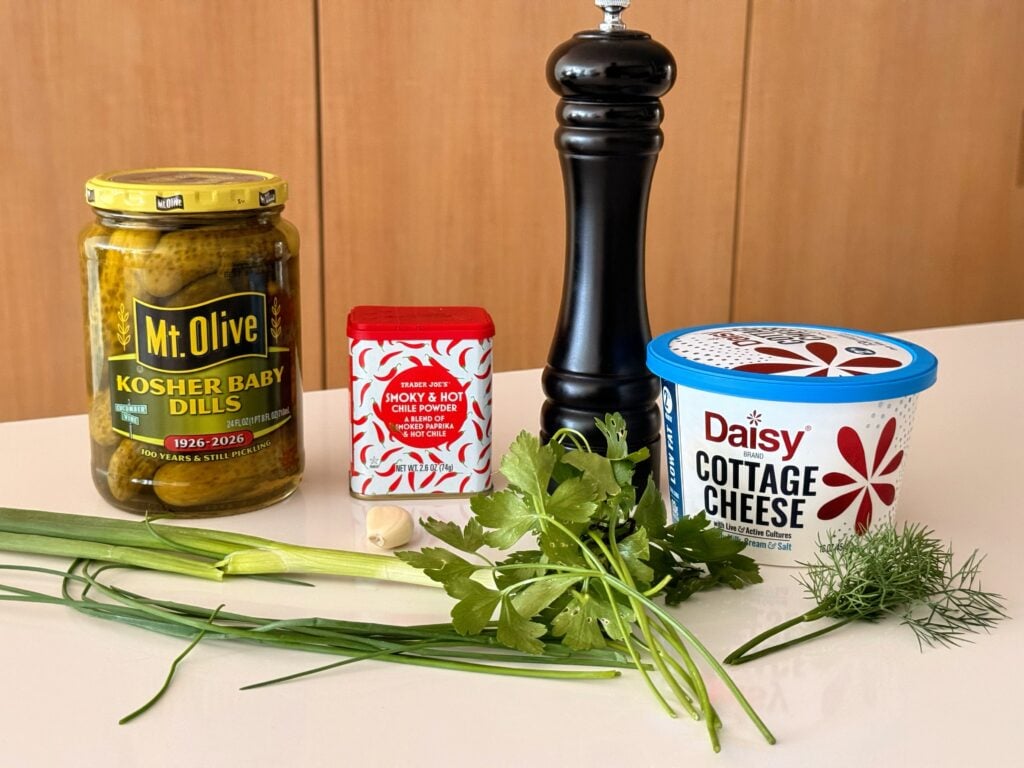 high protein pickle cottage cheese dip ingredients
