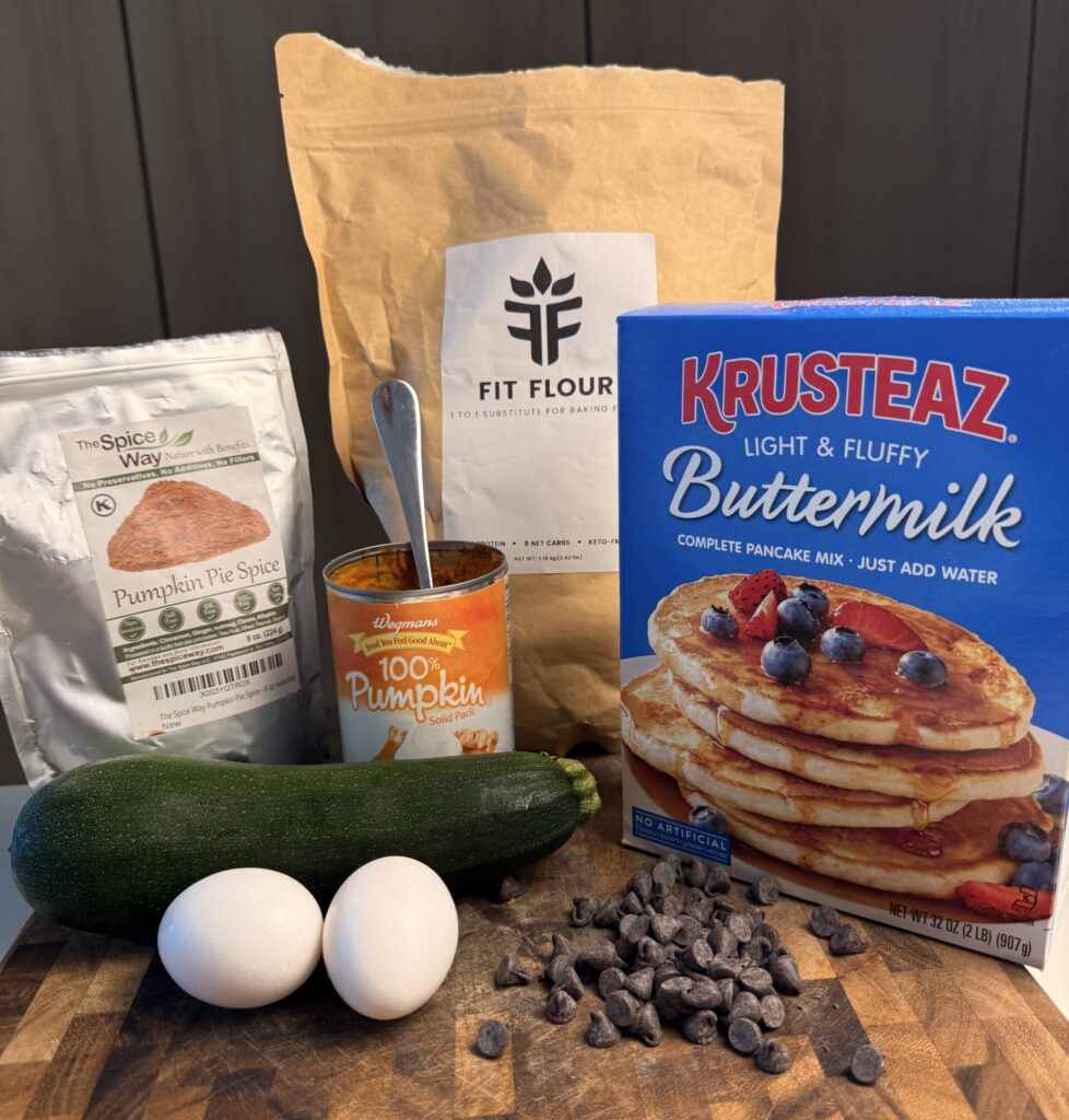 high protein zucchini bread waffle ingredients
