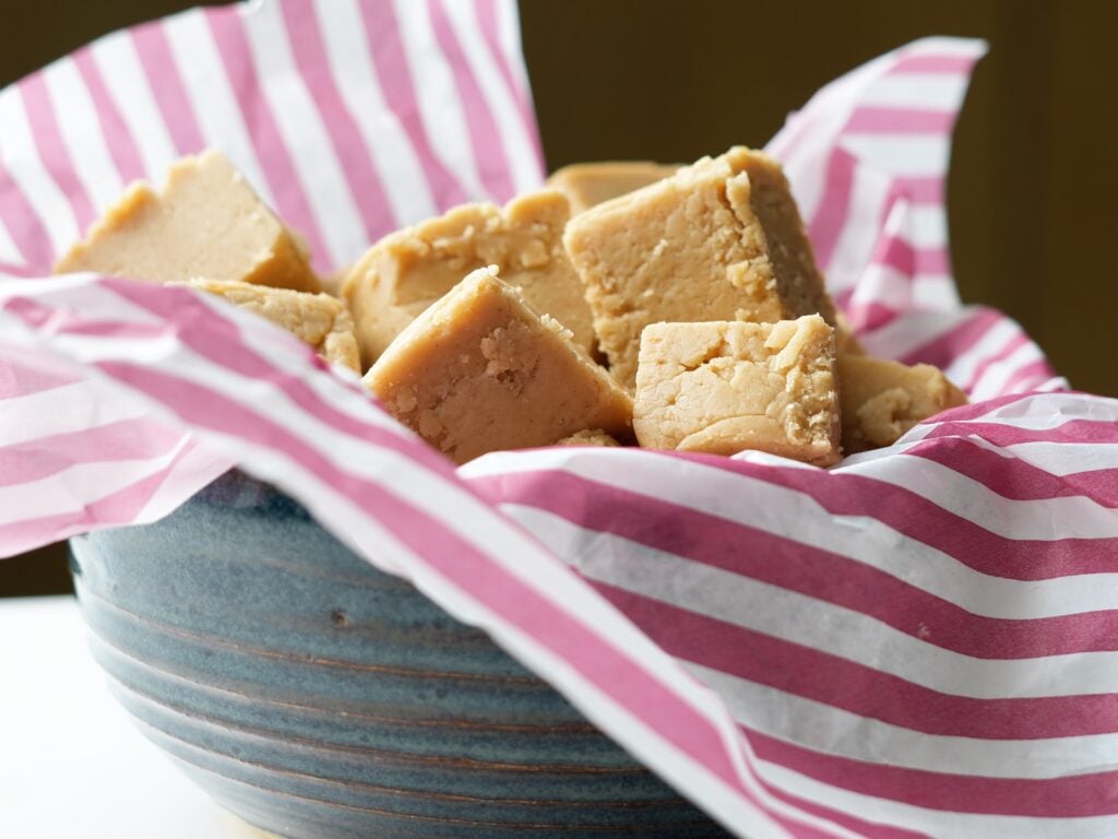holiday fudge peanut butter and marshmallow in bowl
