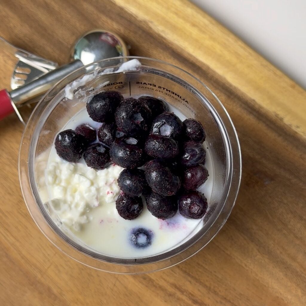ice cream base ingredients for blueberry creami