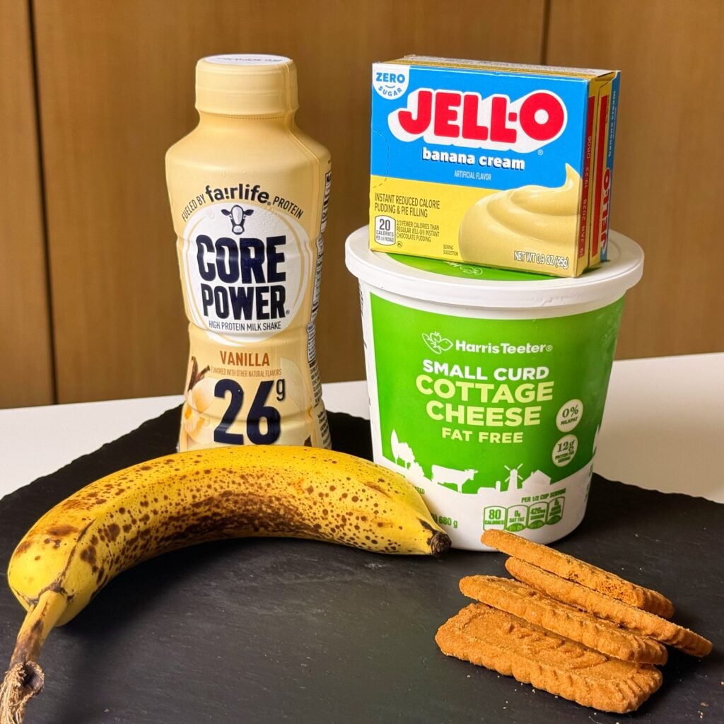 ingredients for banana cream pie ninja creami on board