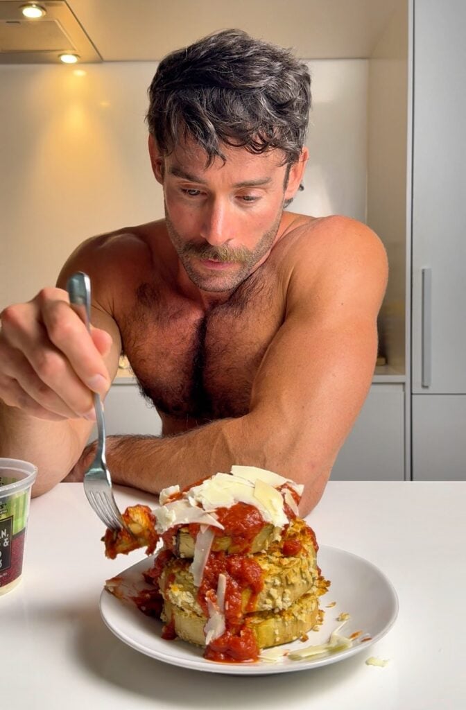jacob eating eggplant parm