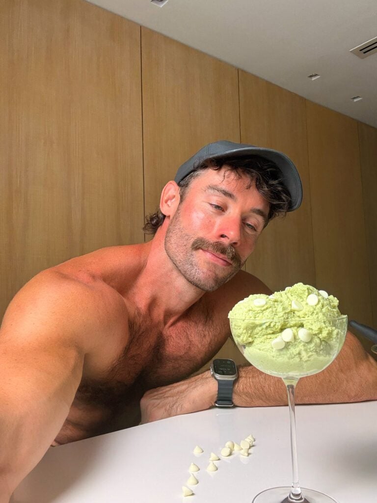 jacob with his matcha cookie dough