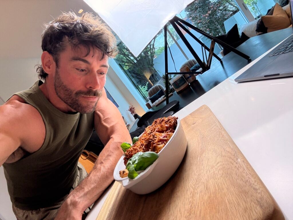jacob with the finished dish