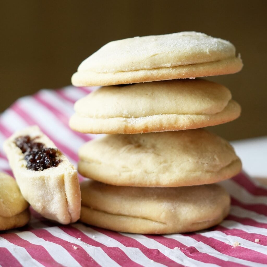 old fashioned raisin filled cookie close up