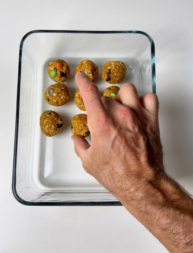 placing in a tray