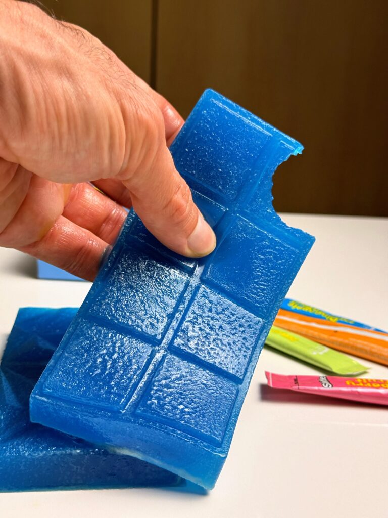 blue raspberry protein bars bite