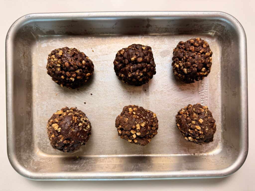 chocolate crunch protein truffle cooling