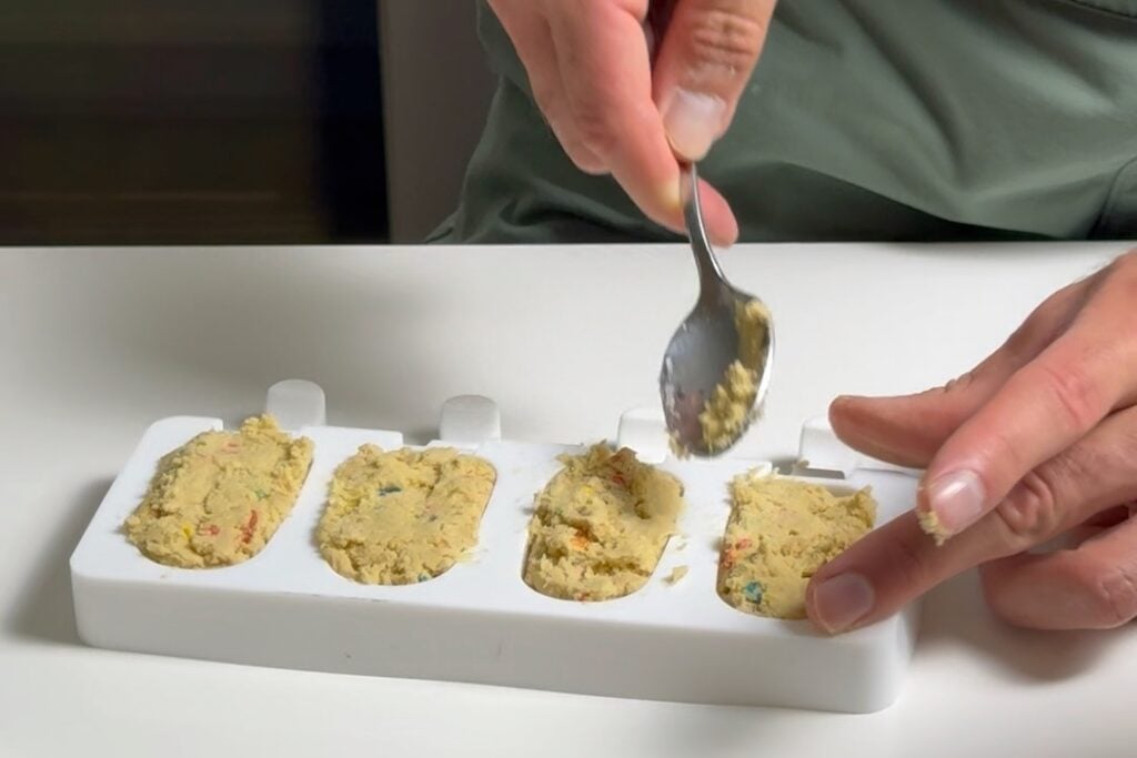 filling the molds