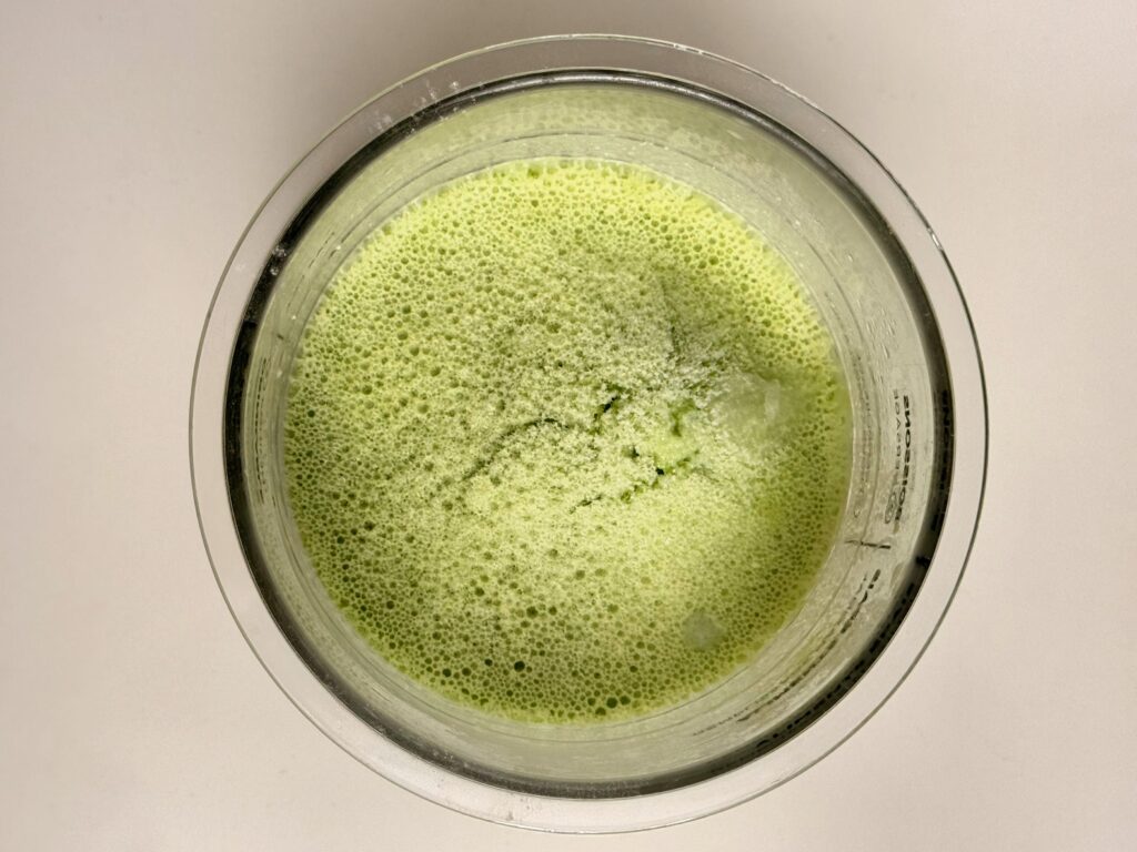frozen overhead shot of ninja creami matcha