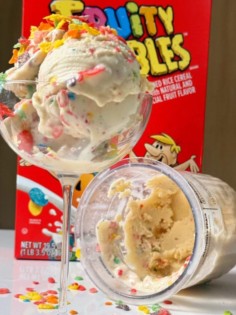 fruity pebbles protein ninja creami scooped