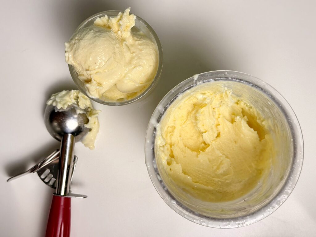 gooey butter cake ninja creami on counter