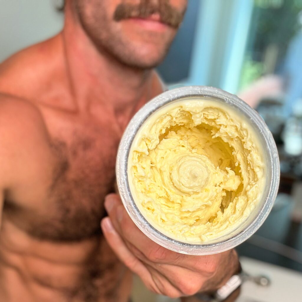jacob holding gooey butter cake ninja creami