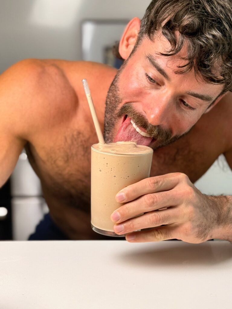 jacob licking jacob drinking high protein wendys frosty