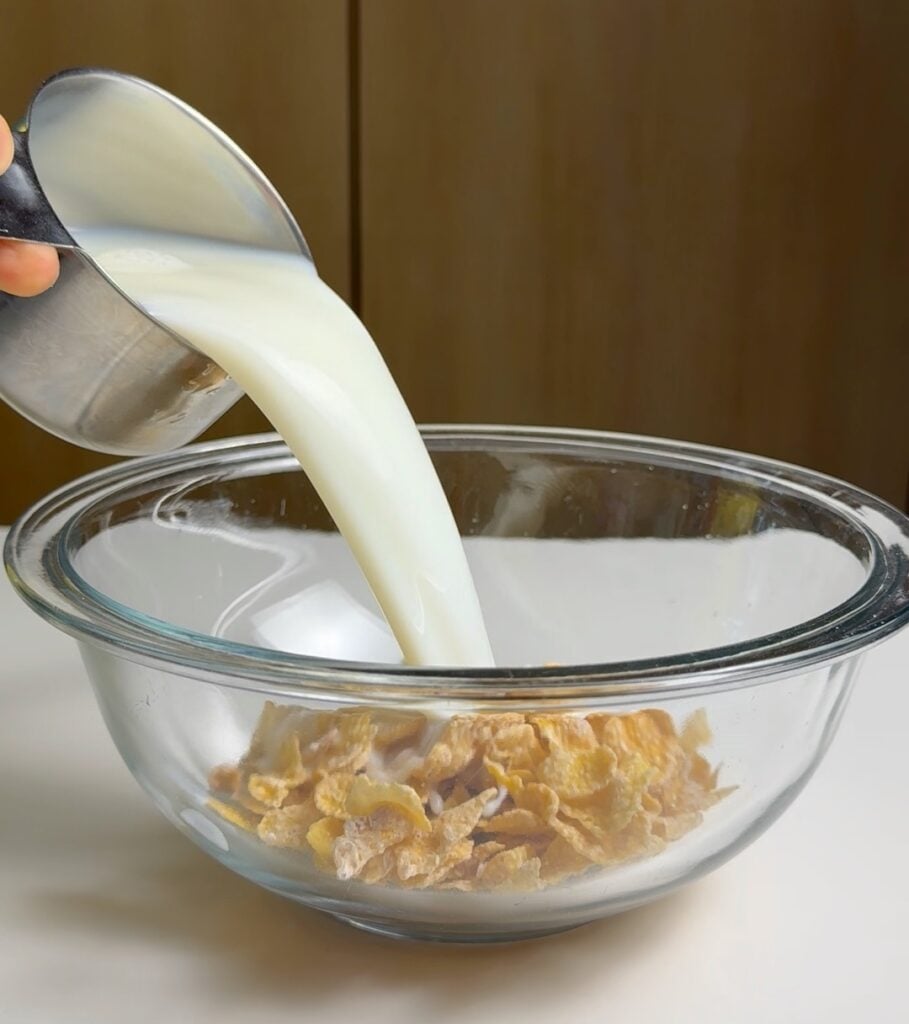 making the cereal milk