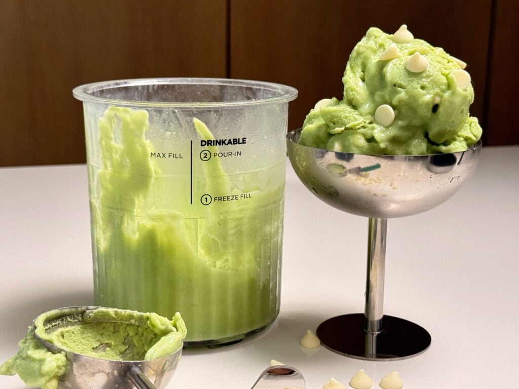 matcha high protein ninja creami scooped