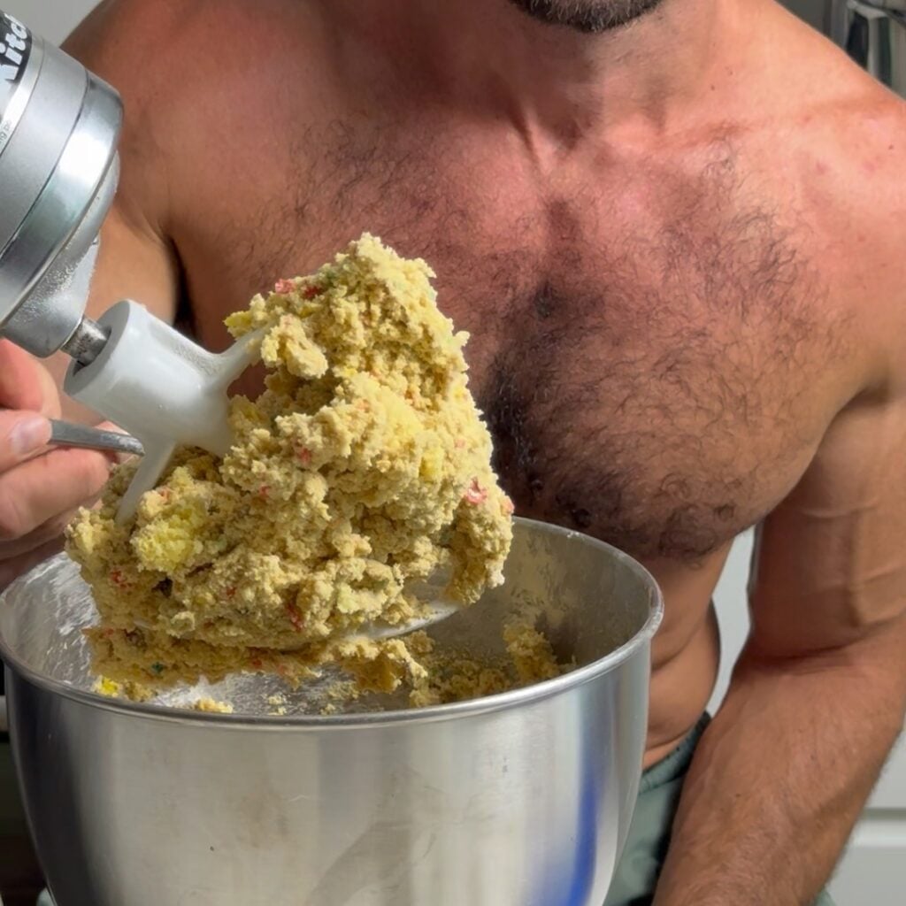 mixing cake pop dough