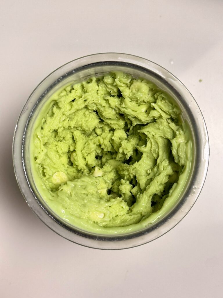 overhead shot of ninja creami matcha