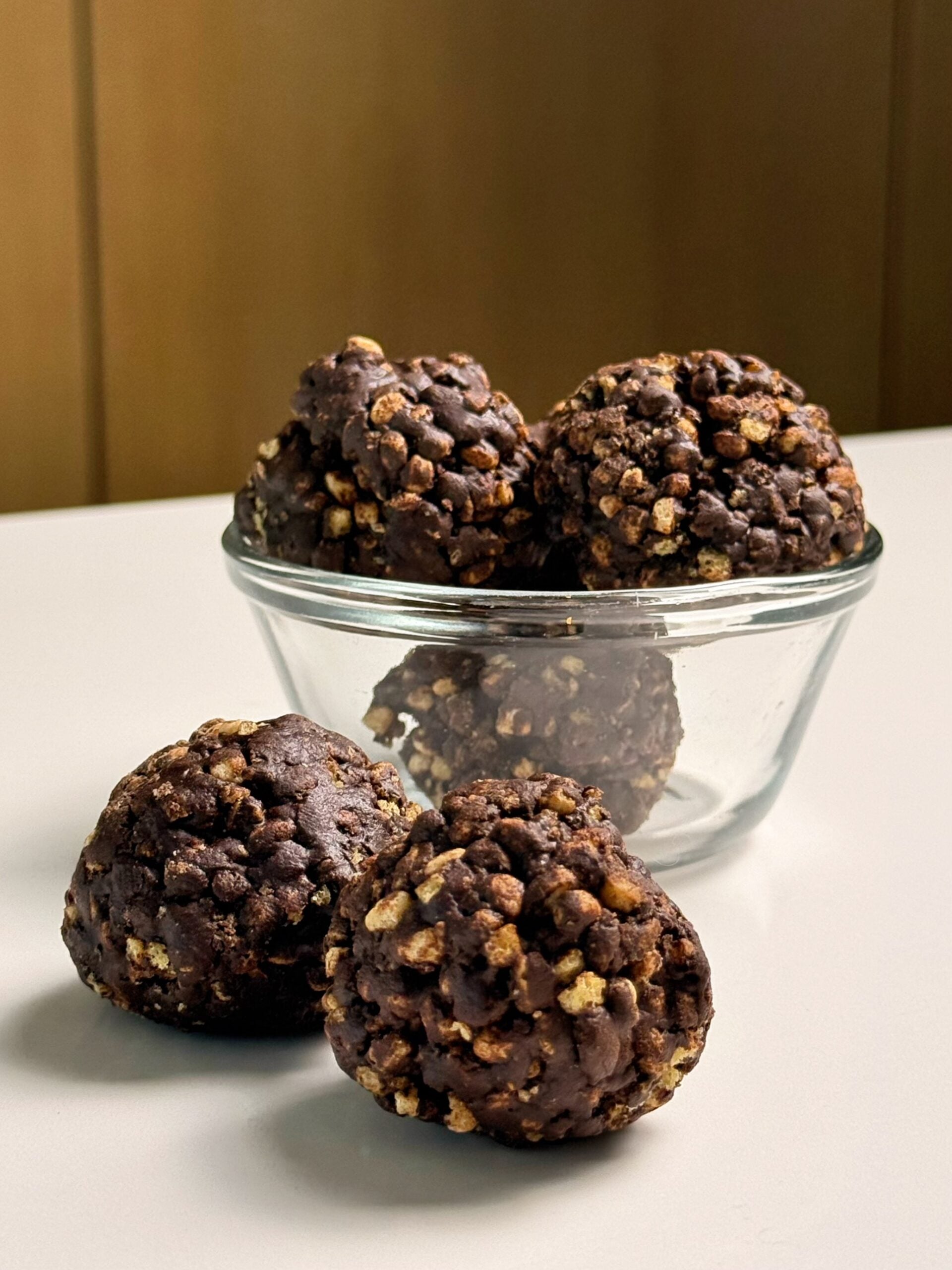pinterest image chocolate protein truffle