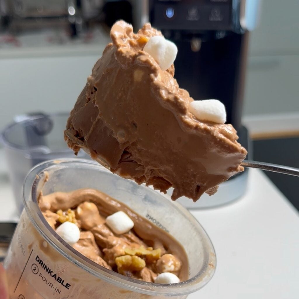 scoop of the moose tracks protein ice cream